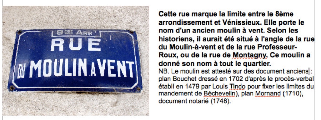 Rue du Moulin à Vent
