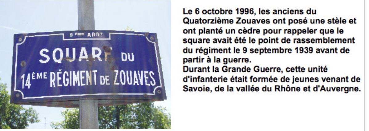 Square du 14e Régiment de Zouaves