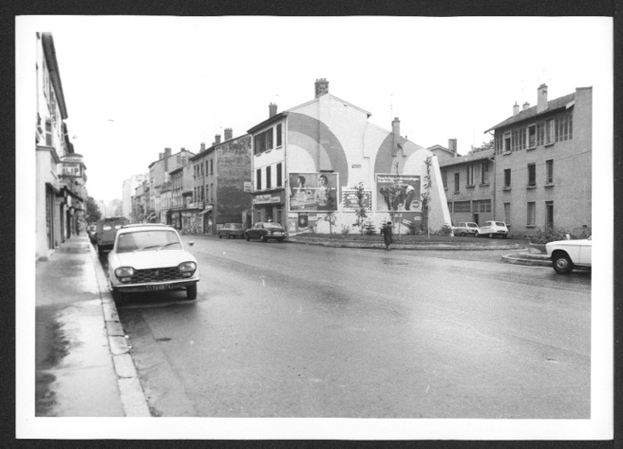 Angle de la rue Fonlupt et de la route de Vienne - Le Café Fonlupt a disparut - 1974